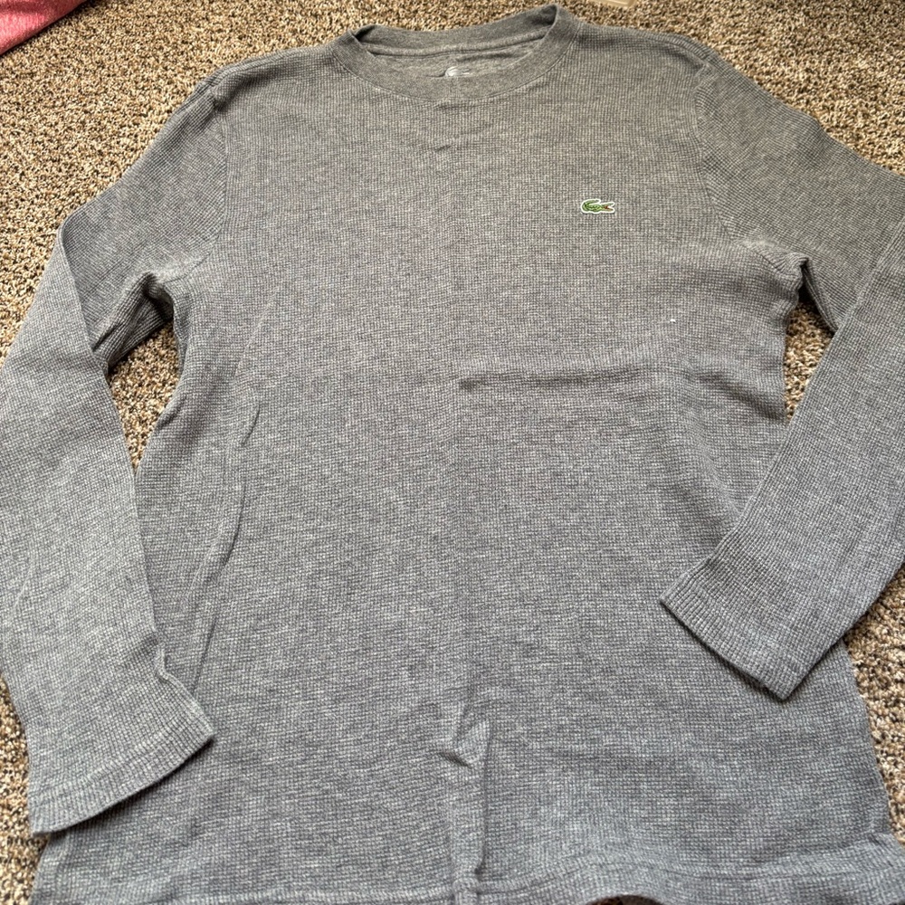 Lacoste Men's Gray Long Sleeve Shirt